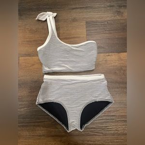 Solid and Striped Bikini Set